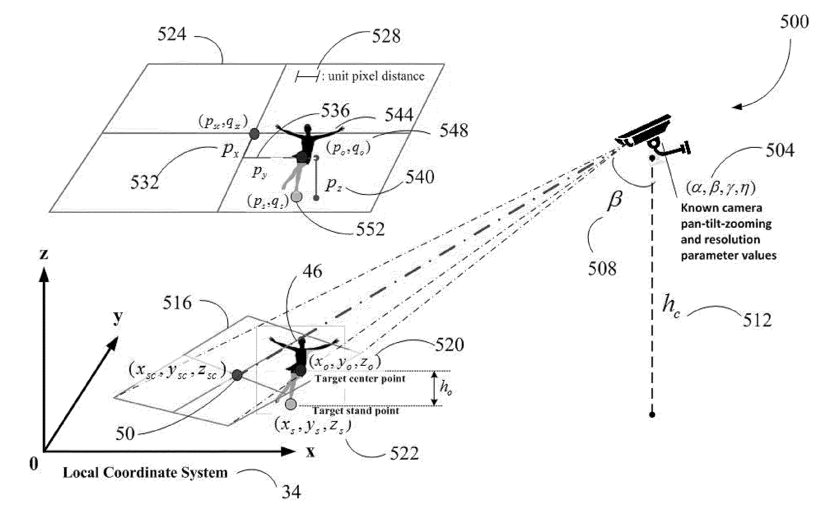 Local positioning and motion estimation based camera viewing system and methods