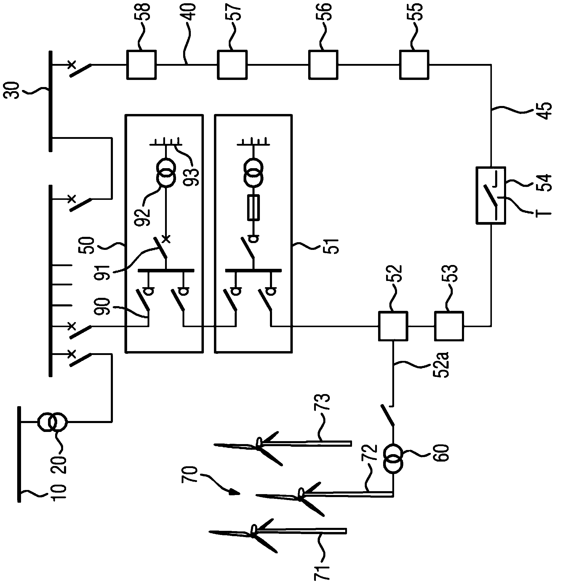 Electrical system and method for the operation thereof