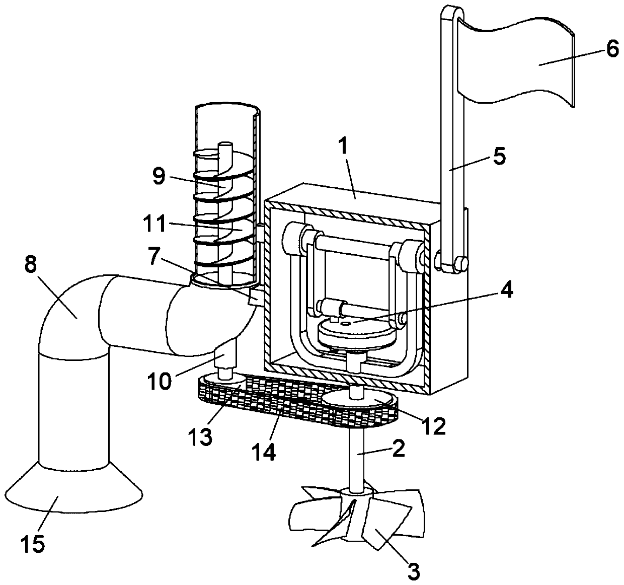 Hydraulic water pumping device with bird repelling function