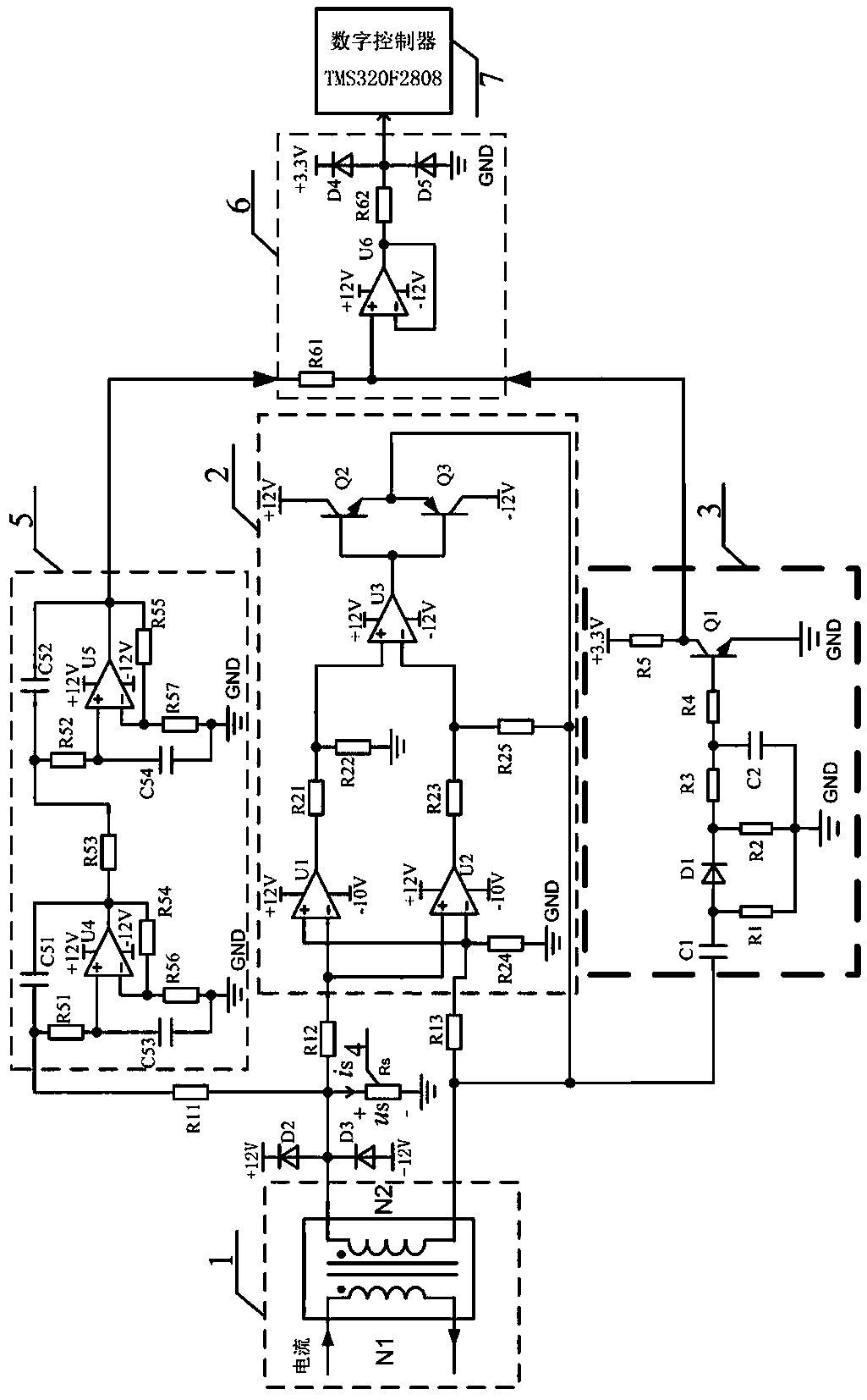 Leakage current detecting fast protection circuit and protection method