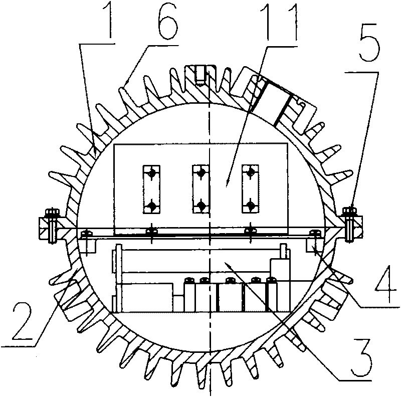 Transducer body for mines