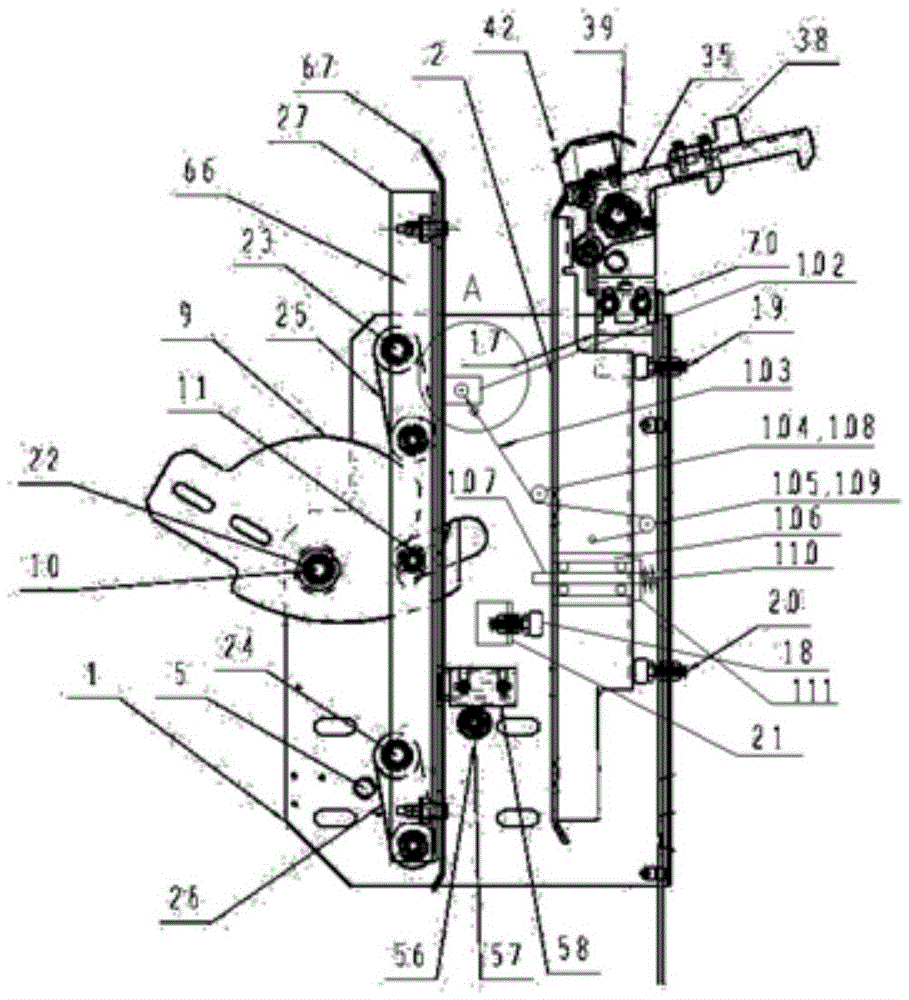 Asynchronous door knife with car door lock, elevator door operator and car door system