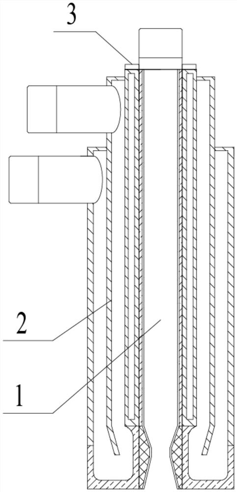 Water-cooled spray gun for blowing high-temperature oxidizing gas and method for blowing oxidizing gas