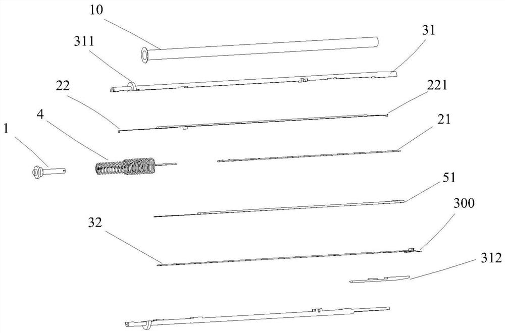 Clip applier shaft assembly and medical surgical clip applier