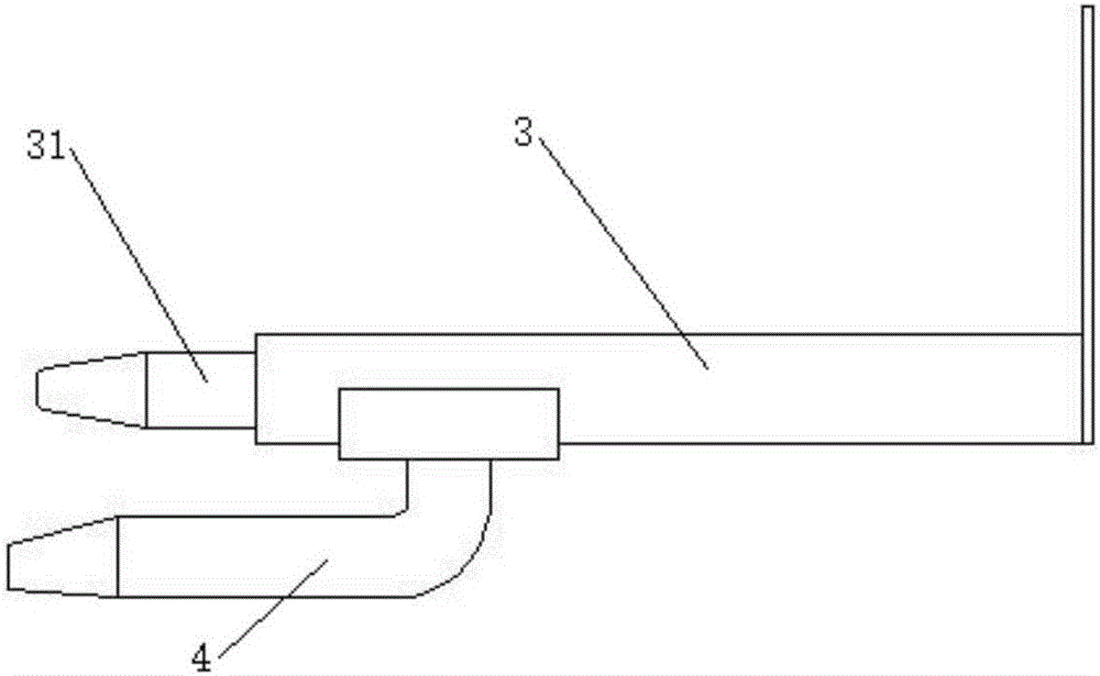 Rebound self-locking type insertion and extraction stop lever butt-joint mechanism