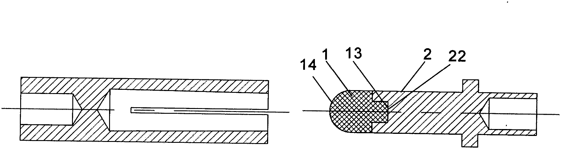 Spark-prevention insertion-connection electrode