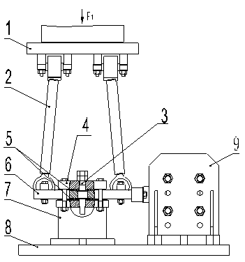 Method and device for testing fatigue of car thrust rod component