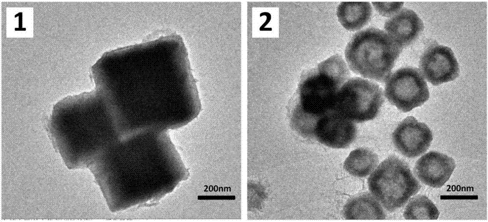 Preparation method of Cu2O nanocrystalline cubes and hollow polyhedrons