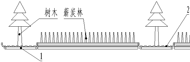 Sludge (or slit) pond floating greening treatment process structure