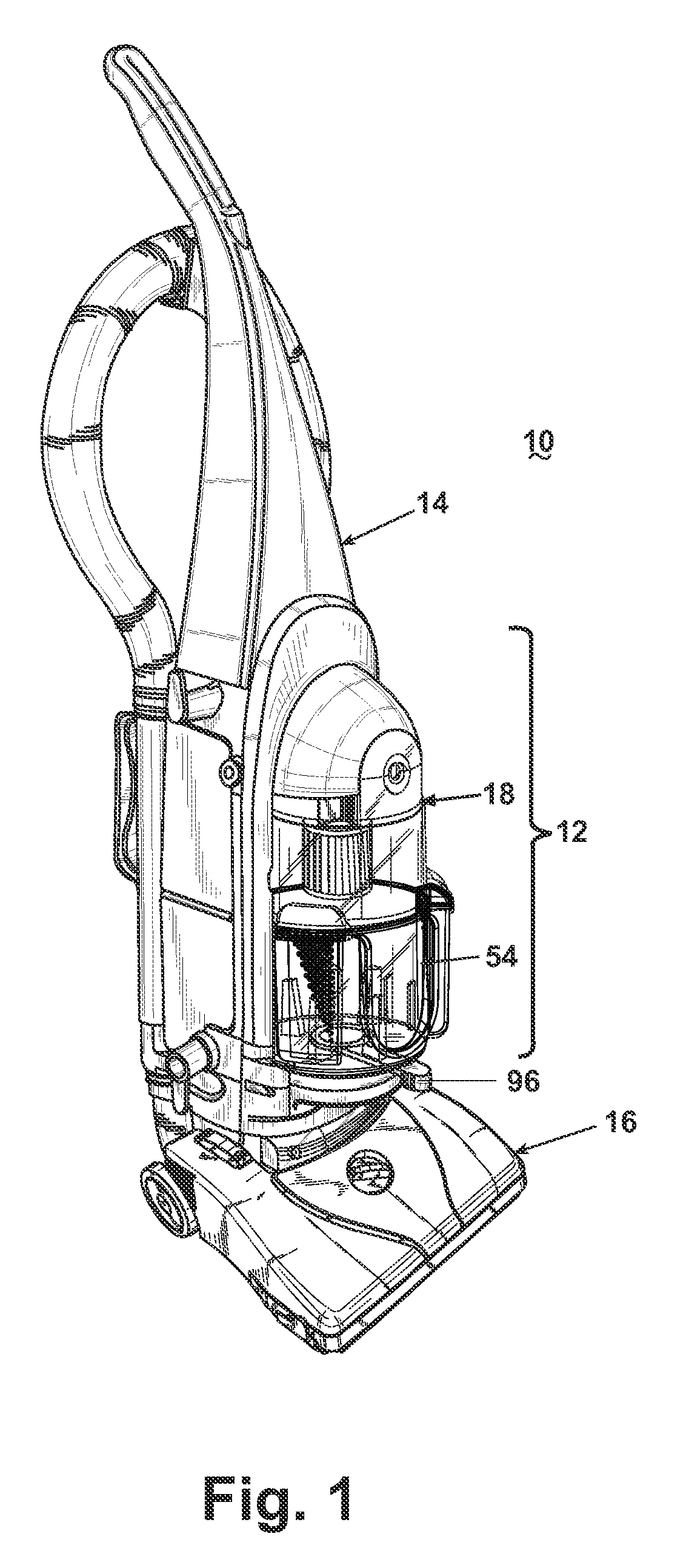 Cyclone separator with fine particle separation member