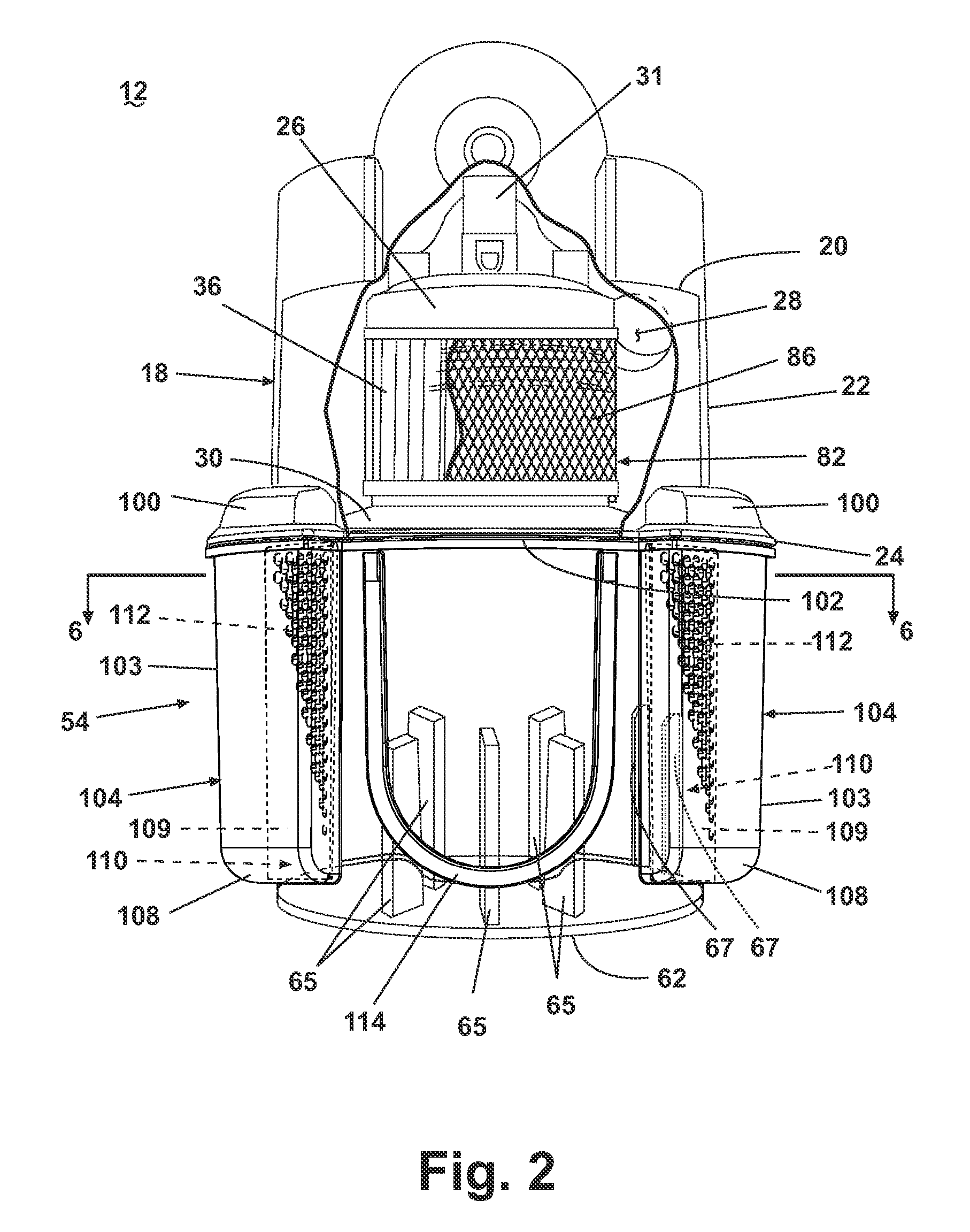 Cyclone separator with fine particle separation member