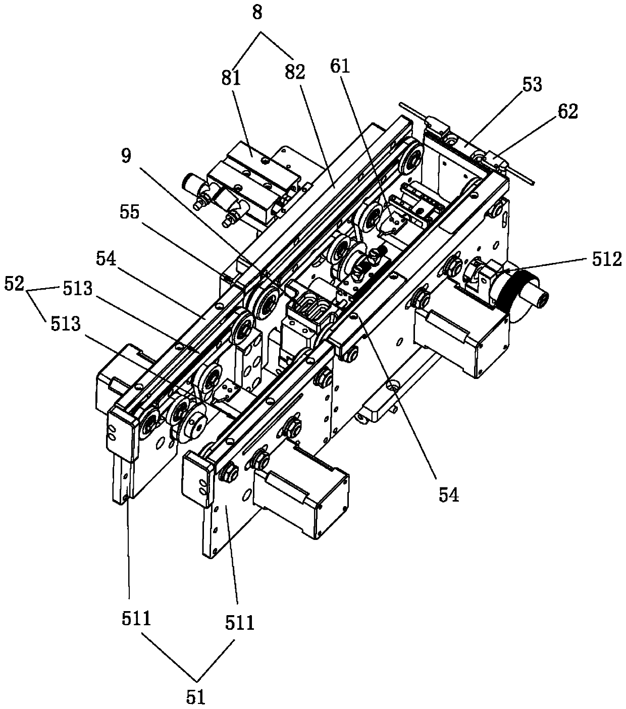 Online battery cover pressing machine