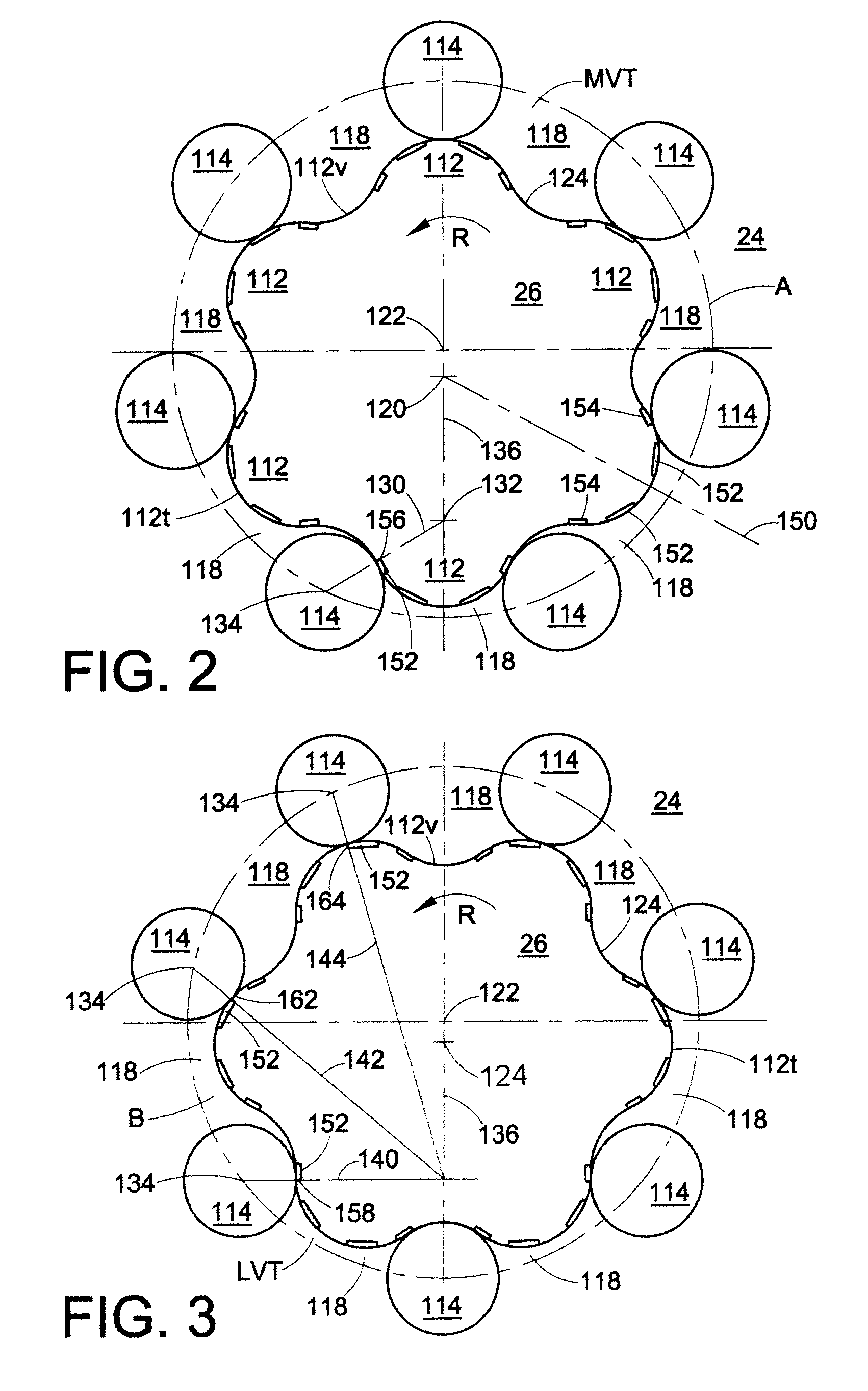 Rotor with cut-outs