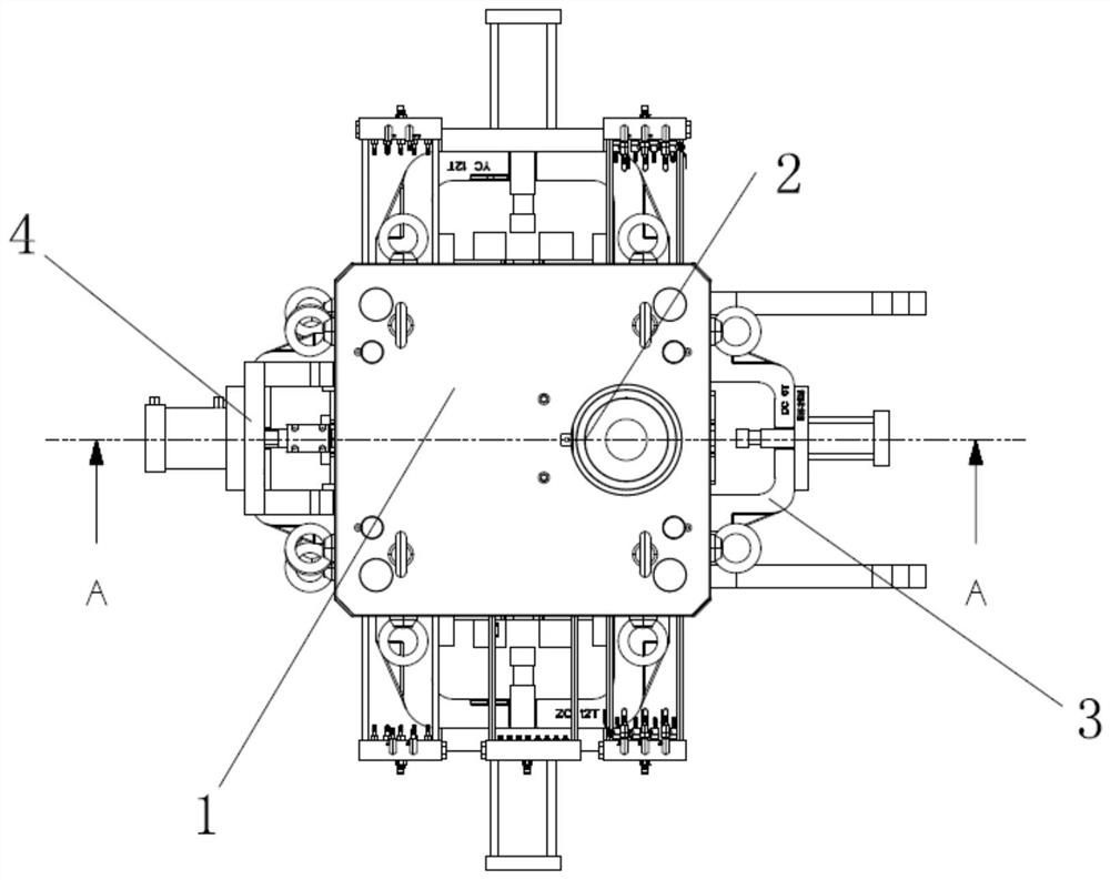 A die-casting mold for the production of gearboxes