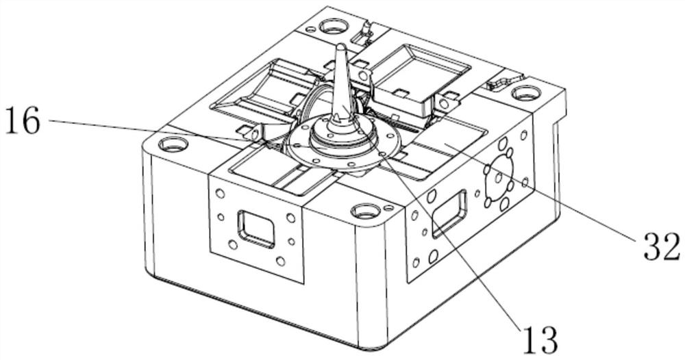 A die-casting mold for the production of gearboxes