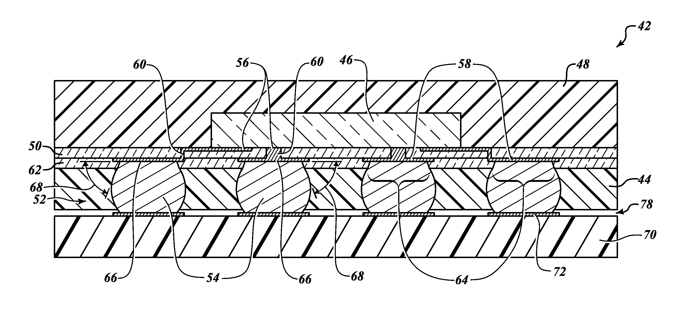 Fan-out wafer level package with polymeric layer for high reliability