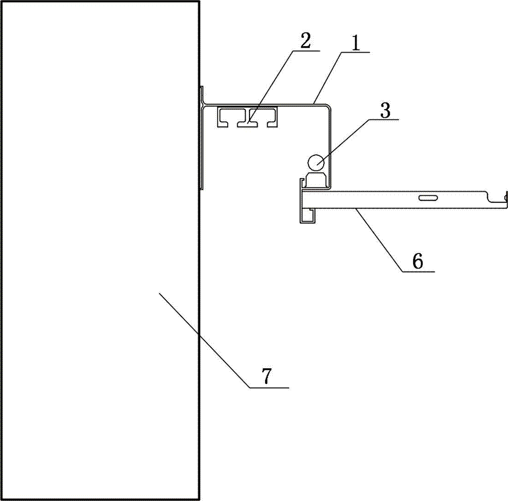 Integrative integrated ceiling and curtain box mounting structure