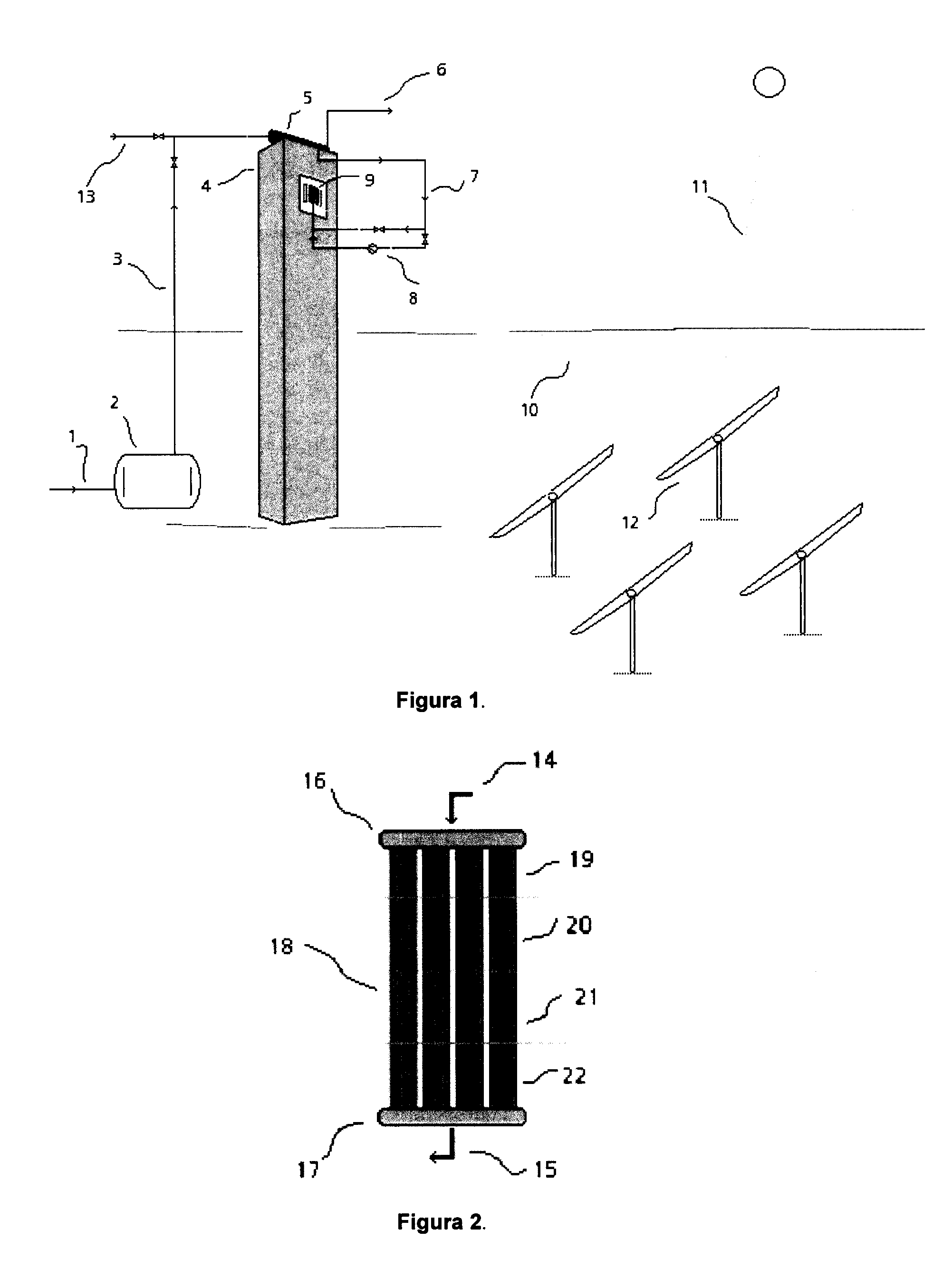 Method for in situ coating a tower solar receiver