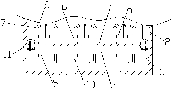 Cable distributing and clamping device for high-voltage cable branch box