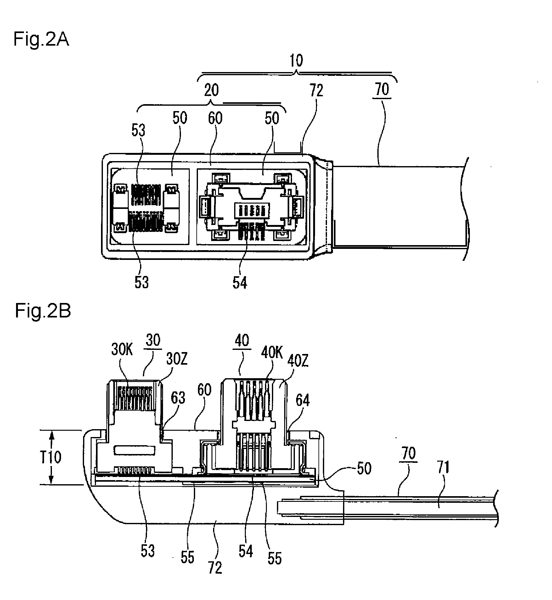 Multiple plug connector unit