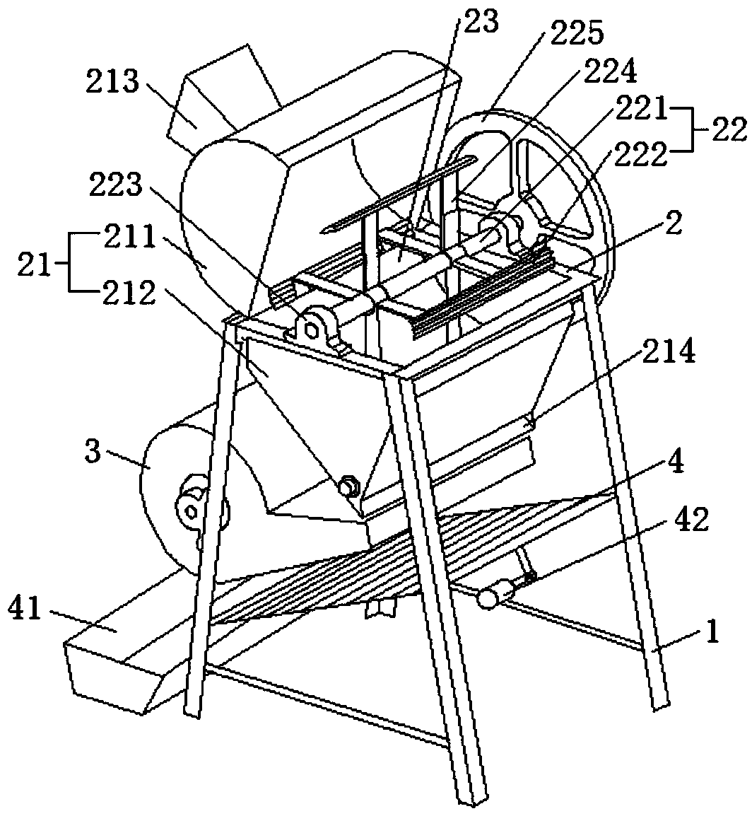 Peanut shelling and screening device