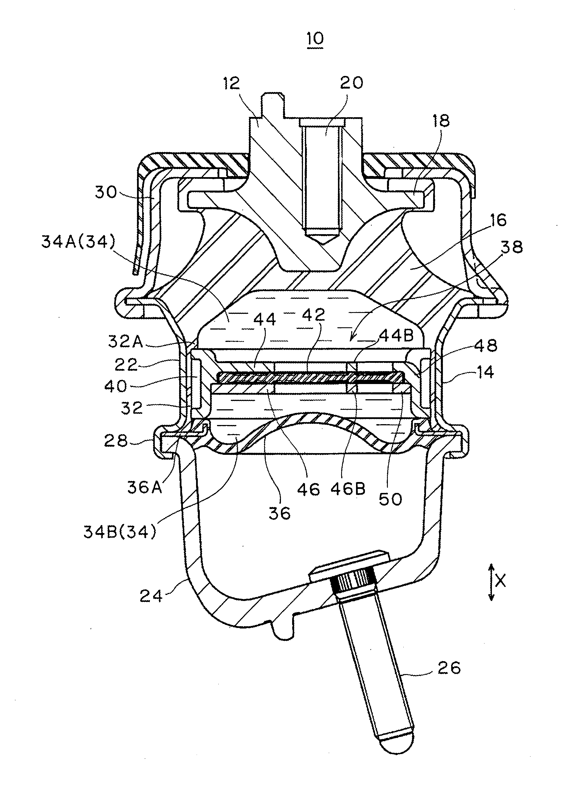 Liquid-sealed antivibration device