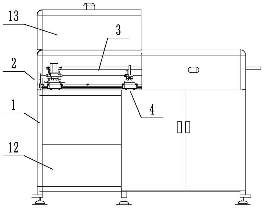 A rear positioning device for a numerically controlled lathe