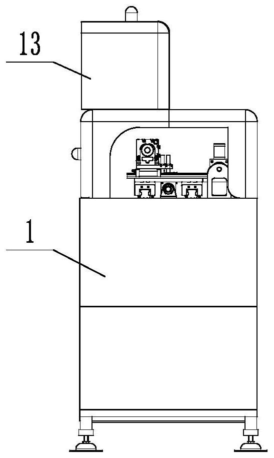 A rear positioning device for a numerically controlled lathe