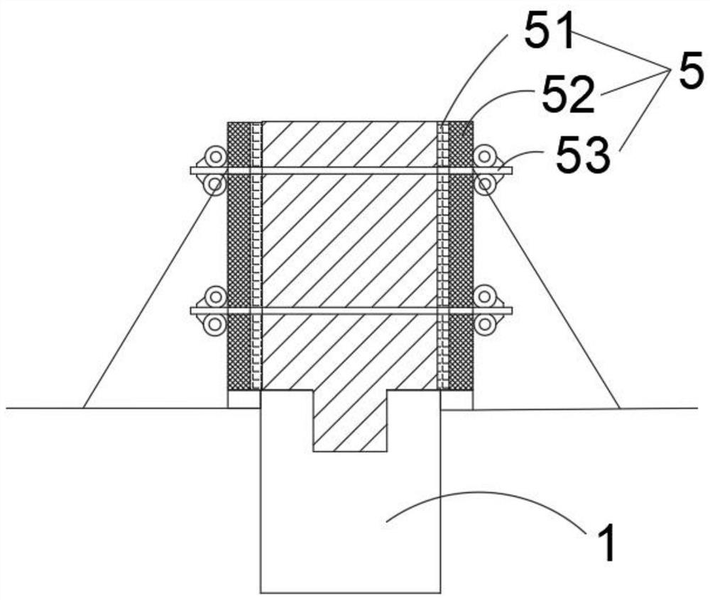 Novel sloping field constructional engineering pile construction method