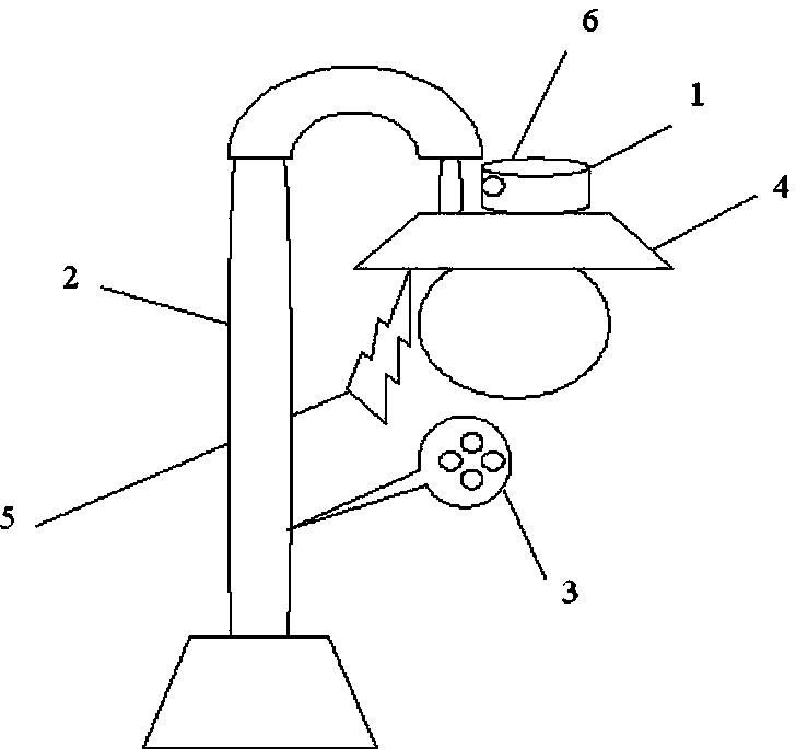 Street lamp self cleaning device