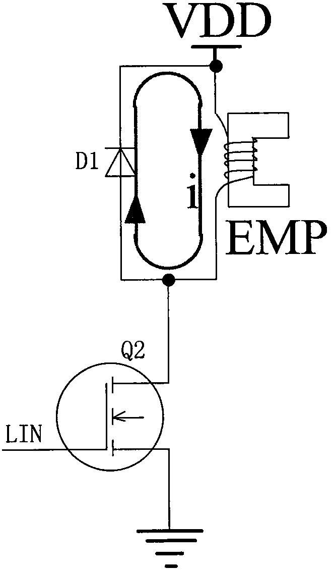 A magnetic force control circuit for electromagnetic poles of magnetic suspension bearings based on double bridge structure