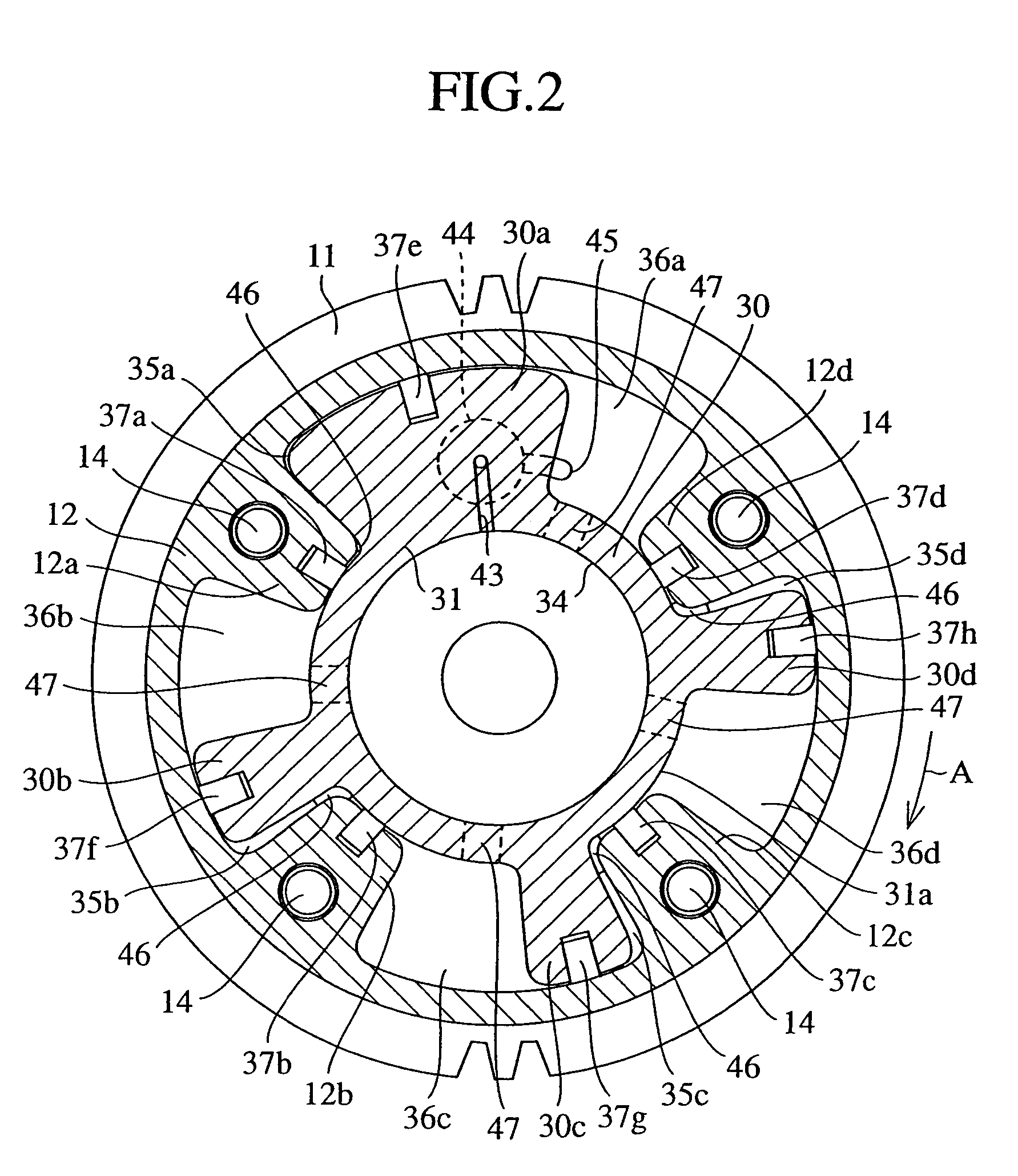 Valve timing adjusting device