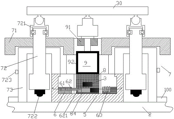 Angle-adjustable supporting platform structure for instrument