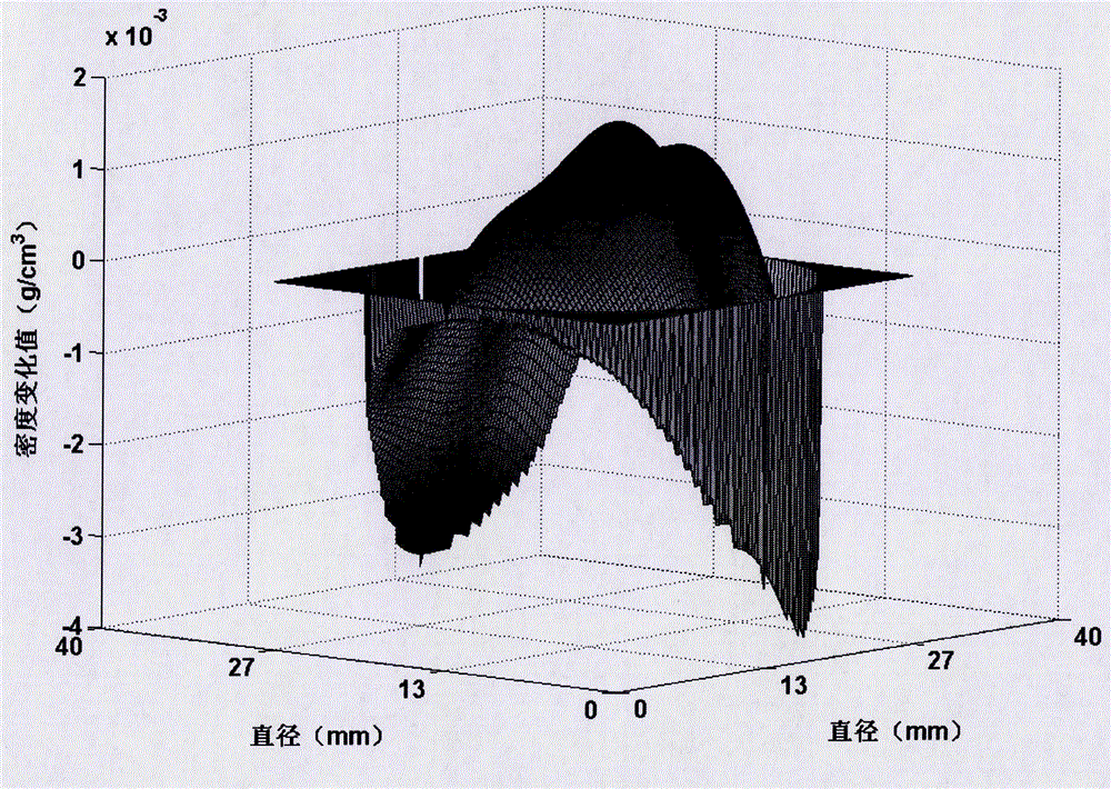 Device for determining density continuous distribution of uniform-thickness transparent high polymer product