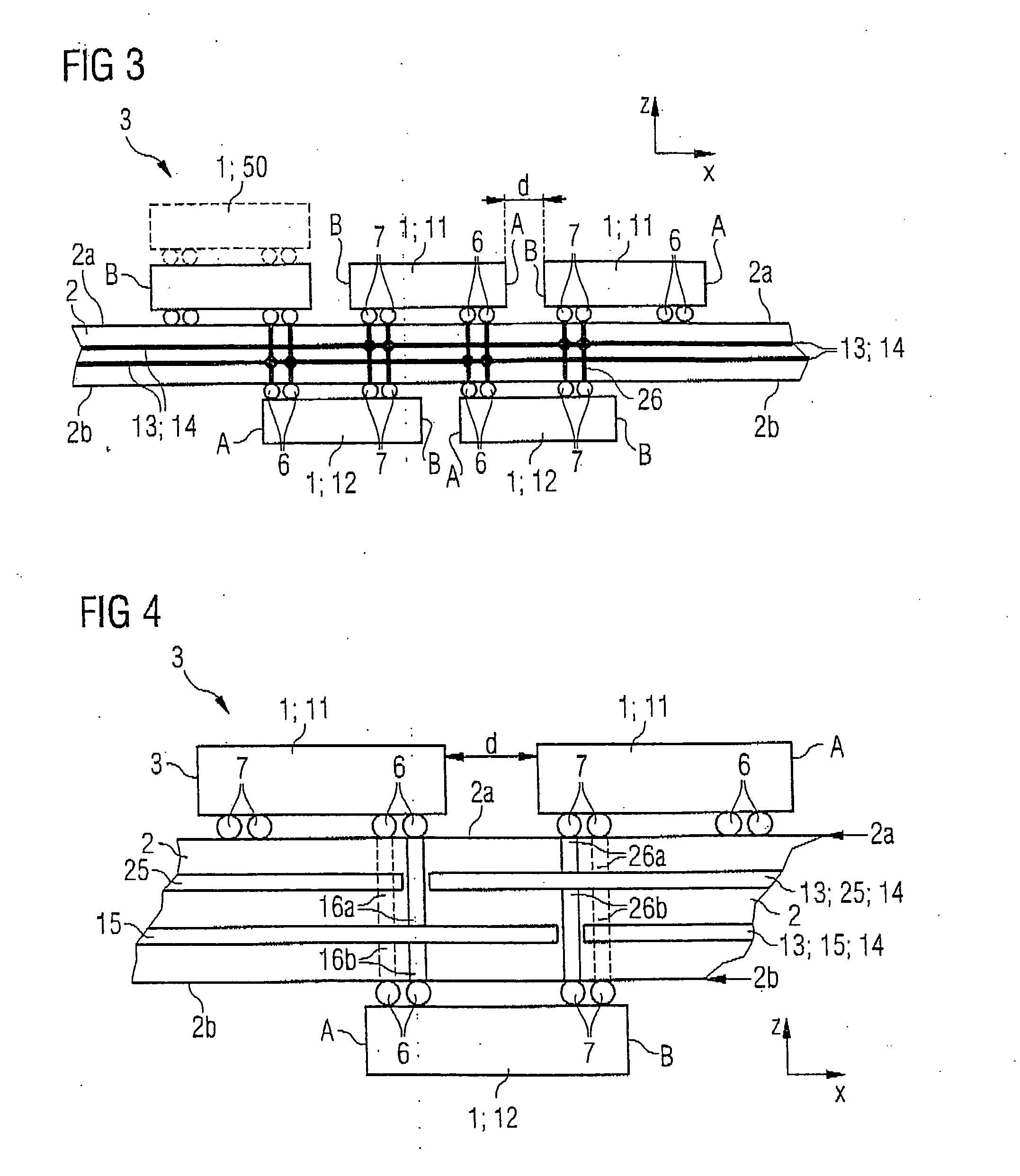 Electronic device comprising at least one printed circuit board and comprising a plurality of semiconductor components of identical type, and method