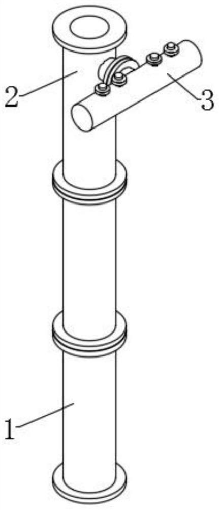 Composite material electric pole of braided structure