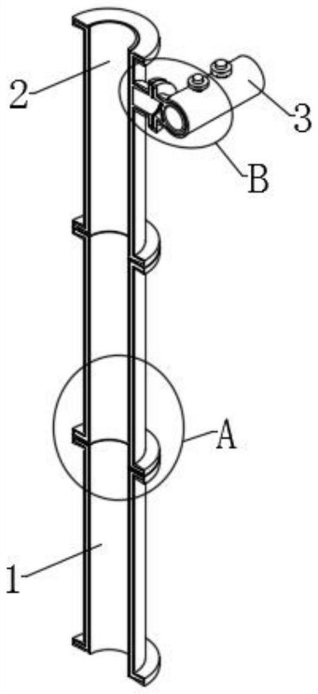 Composite material electric pole of braided structure