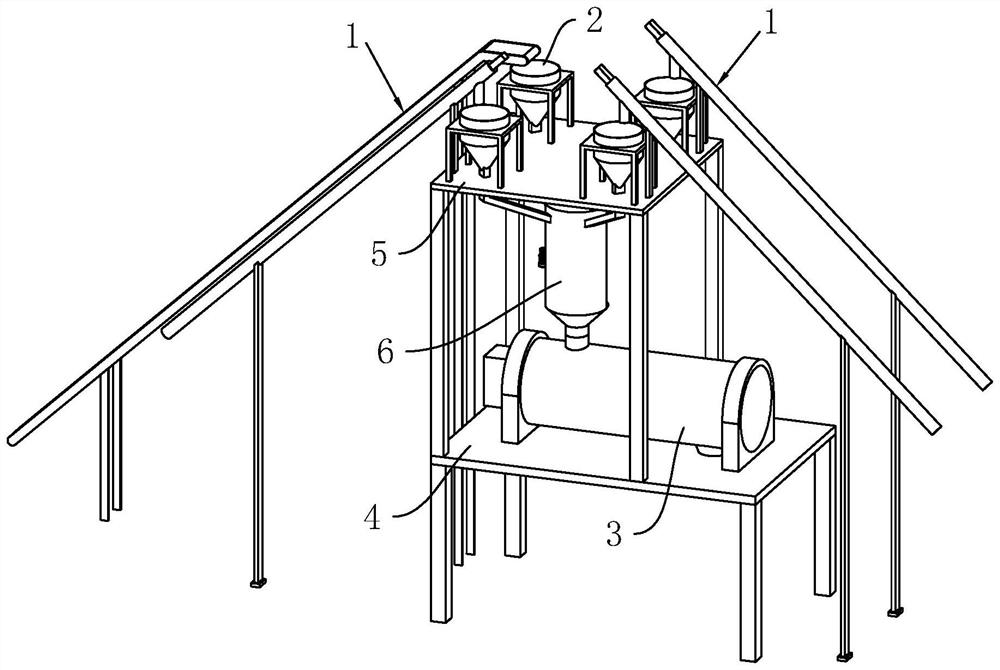 Environment-friendly low-radiation concrete production system and production process