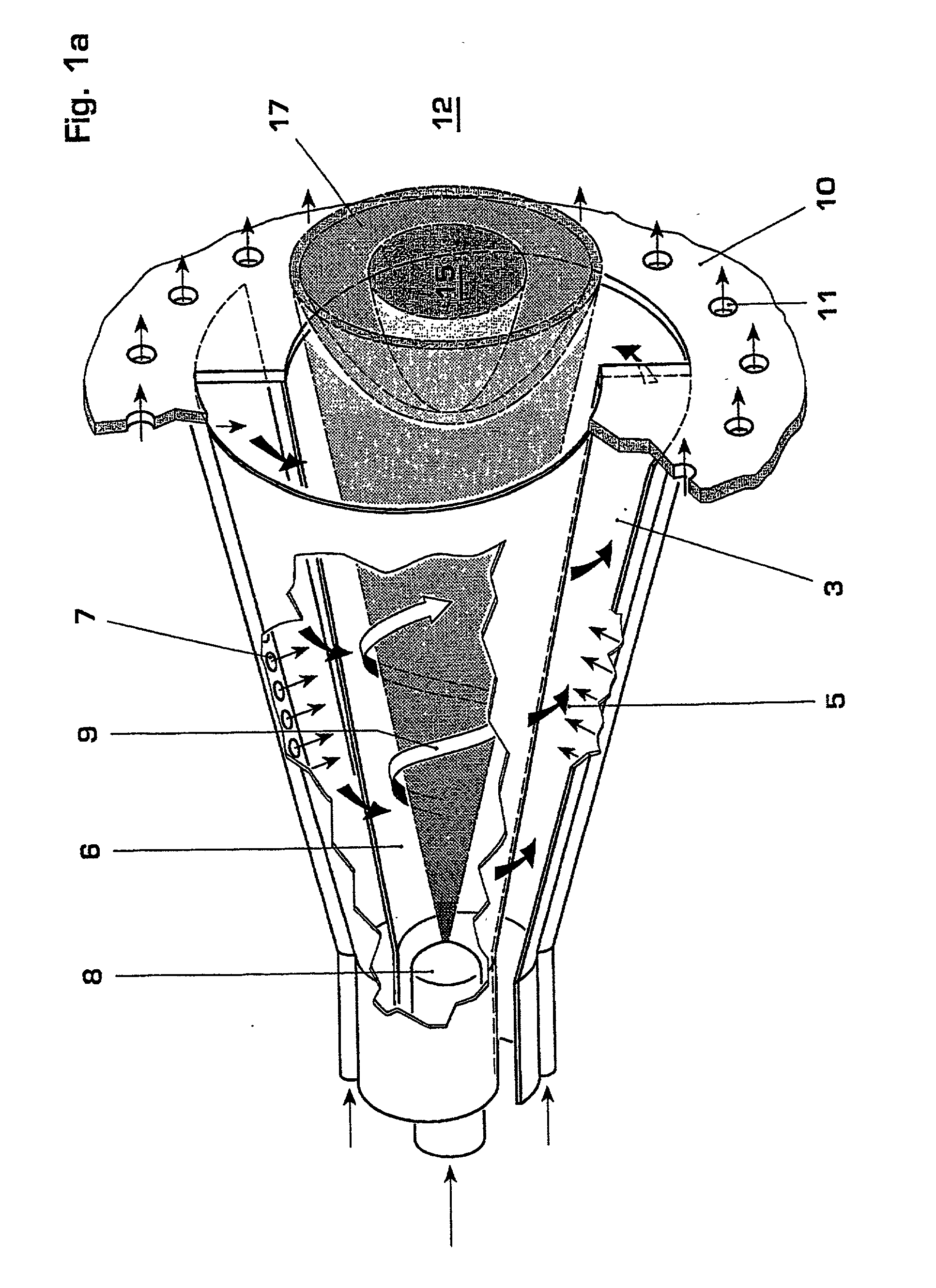 Method for increasing the fluid-mechanical stability of a premix burner as well as a premix burner for performing the method