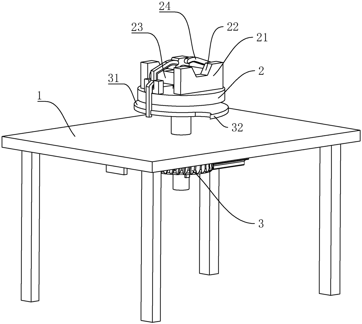 Simple clamping mechanism special for steel pipe