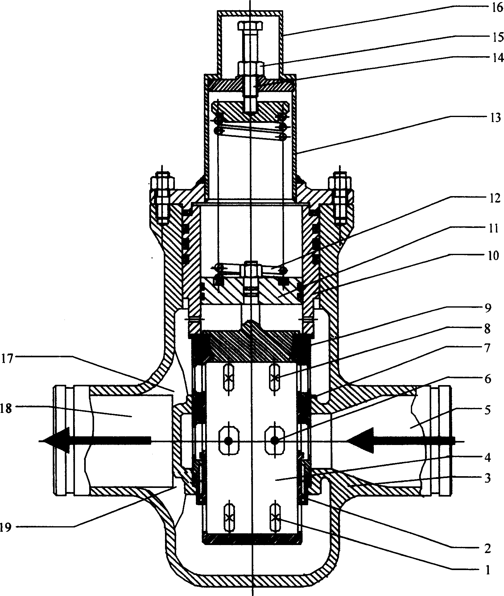 Pressure reducing valve and method thereof