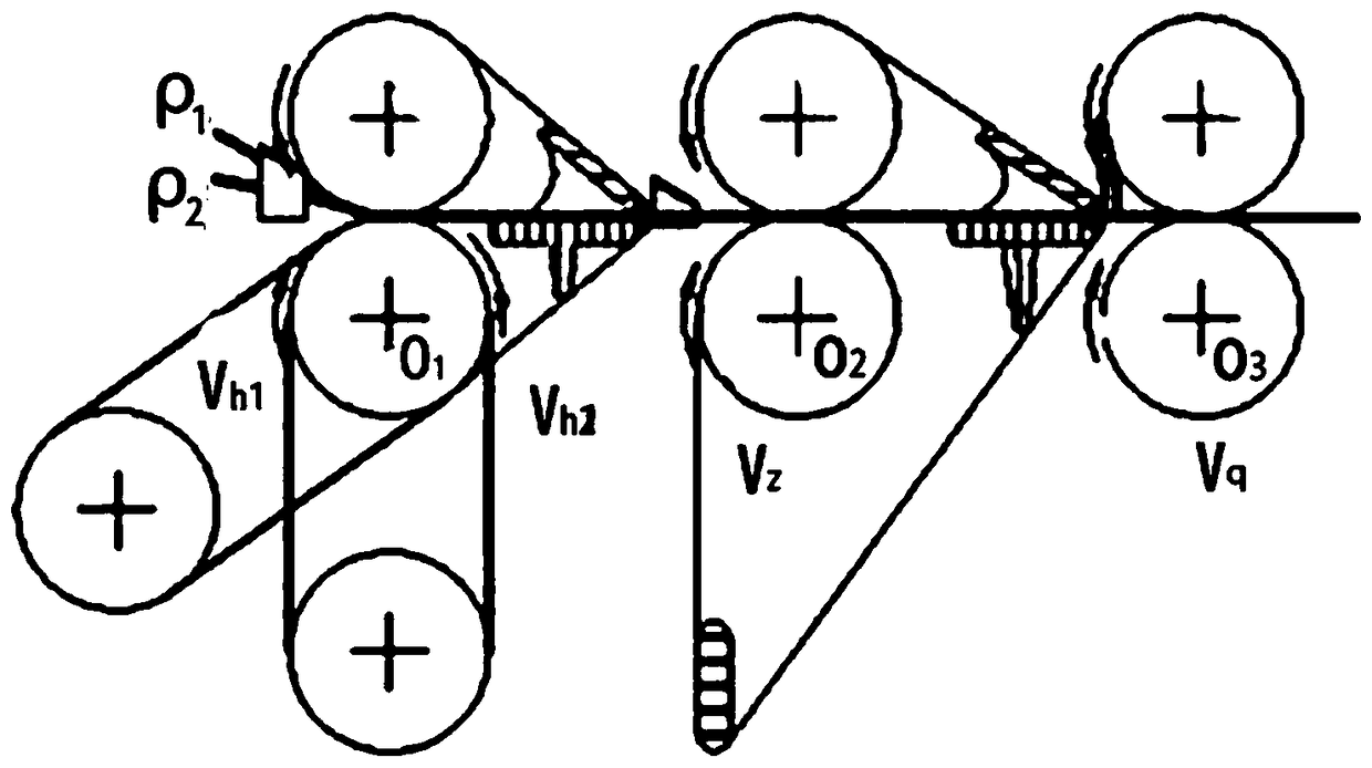 Method for spinning colorful slub or dotted yarn based on two-component two-stage drafting