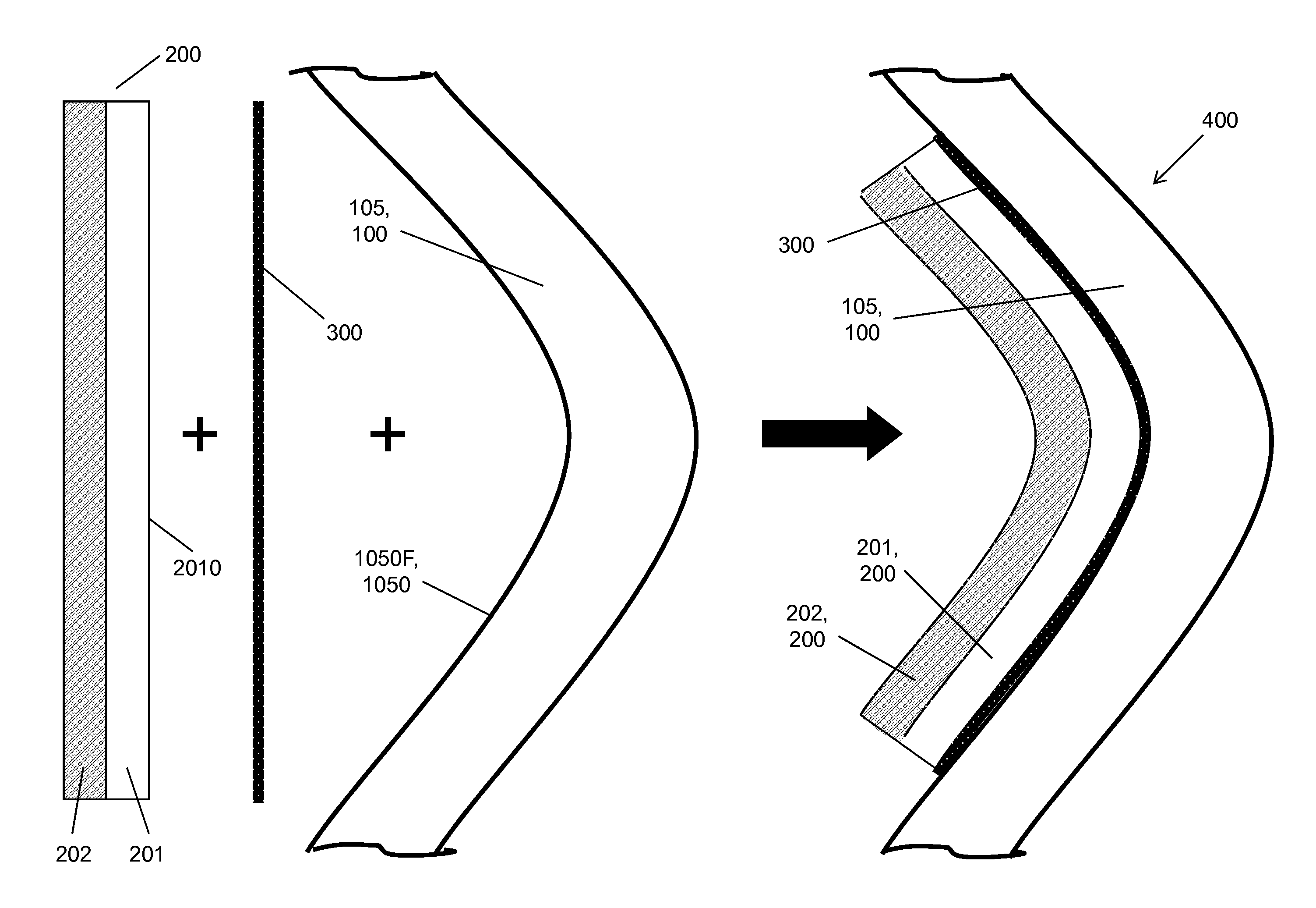 RF cavity fabrication method including adherence of superconductor-coated tiles