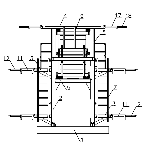 Extended type multi-platform railway tunnel operation trolley