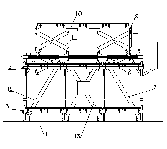 Extended type multi-platform railway tunnel operation trolley