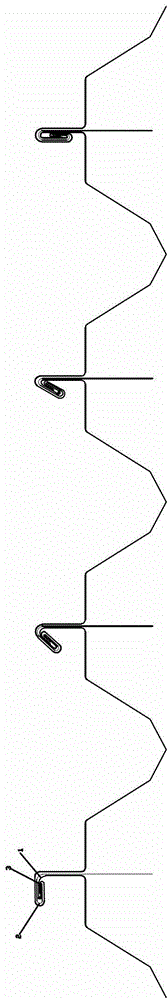 Metal roof panel whipstitching method