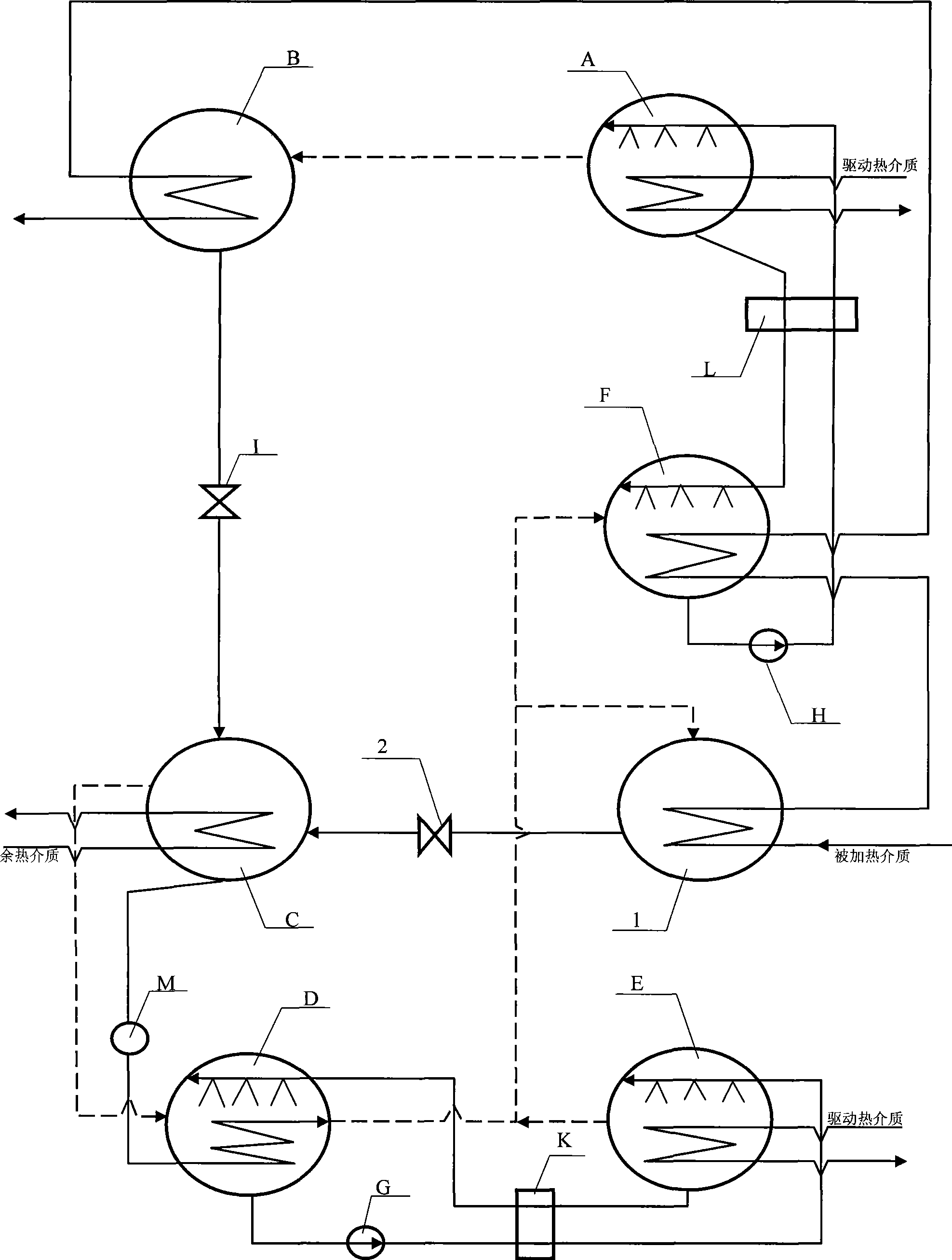 Low-temperature heat supply terminal increased double-generator absorption heat pump