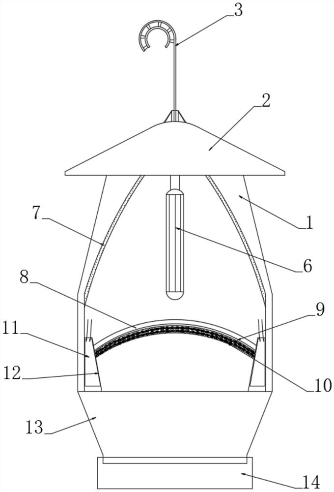 Controlled-release insect trapping device with strong timeliness