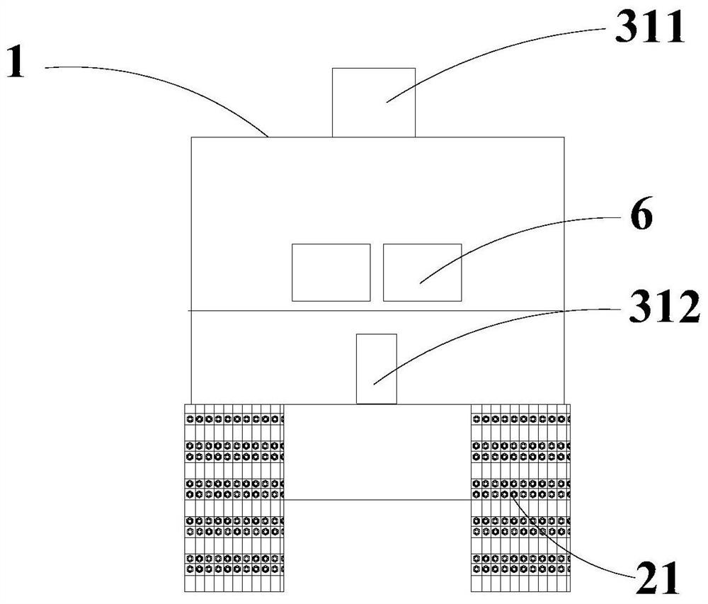 Safety detection crawling robot for tailings pond flood drainage facility