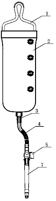 Folding easy-to-clean enema bag and assembly method thereof